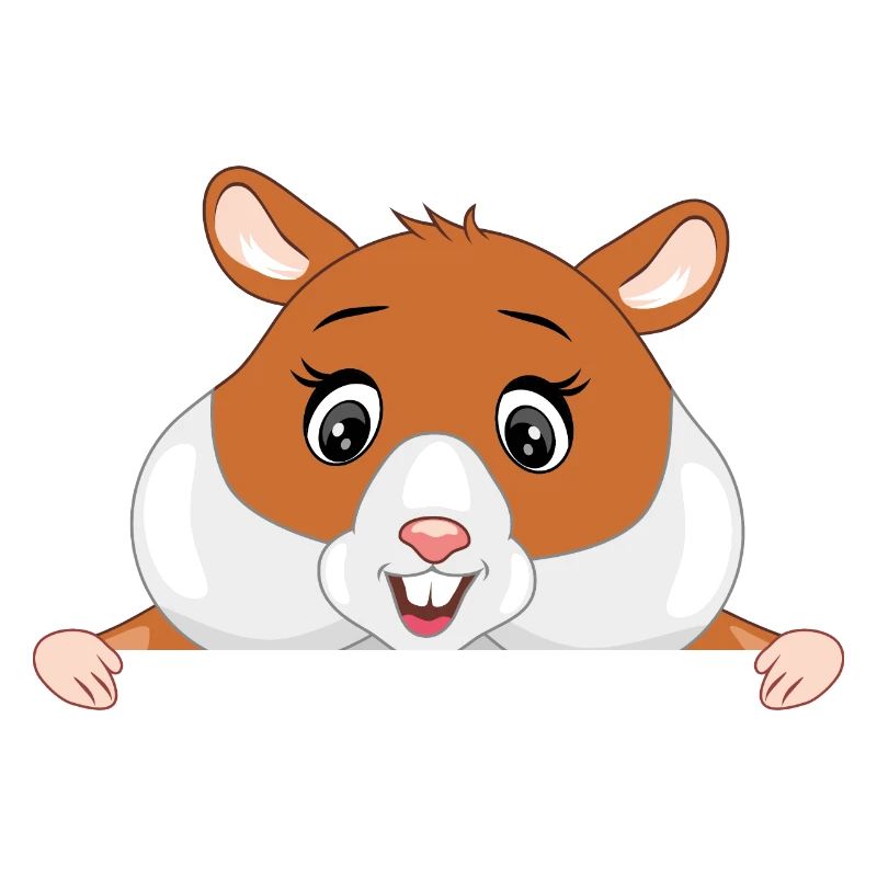Glücklicher spähender Hamster