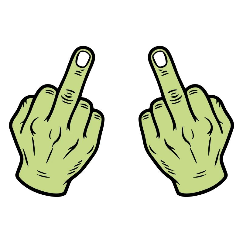 Mittelfinger Hand Frech