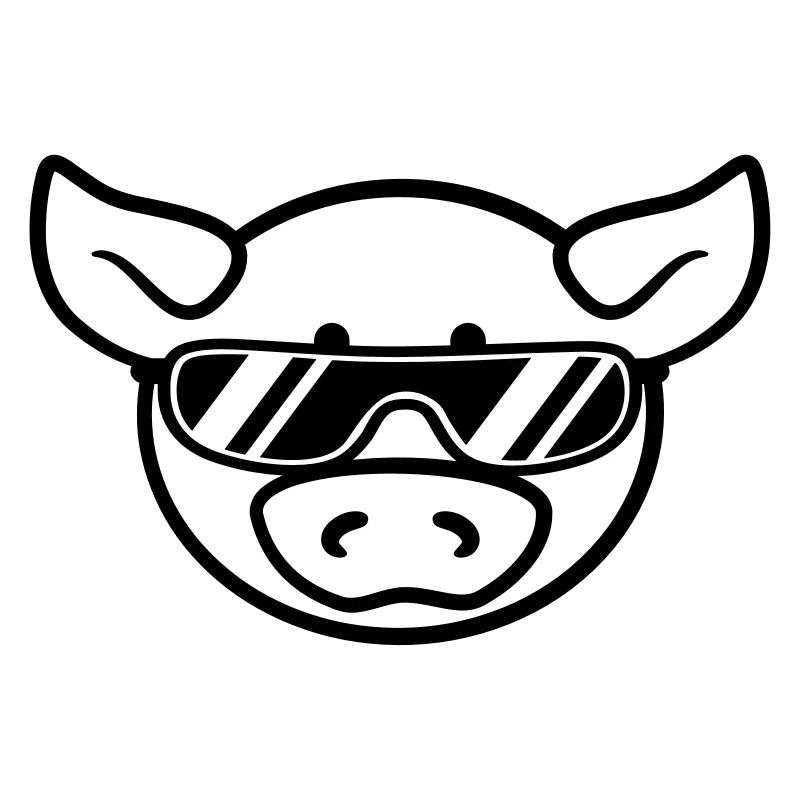 Lunettes de soleil cool parti cochon