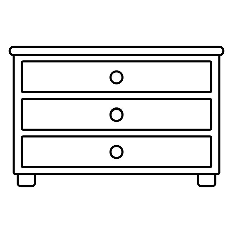 Möbelstück Schubladen Kommode Design