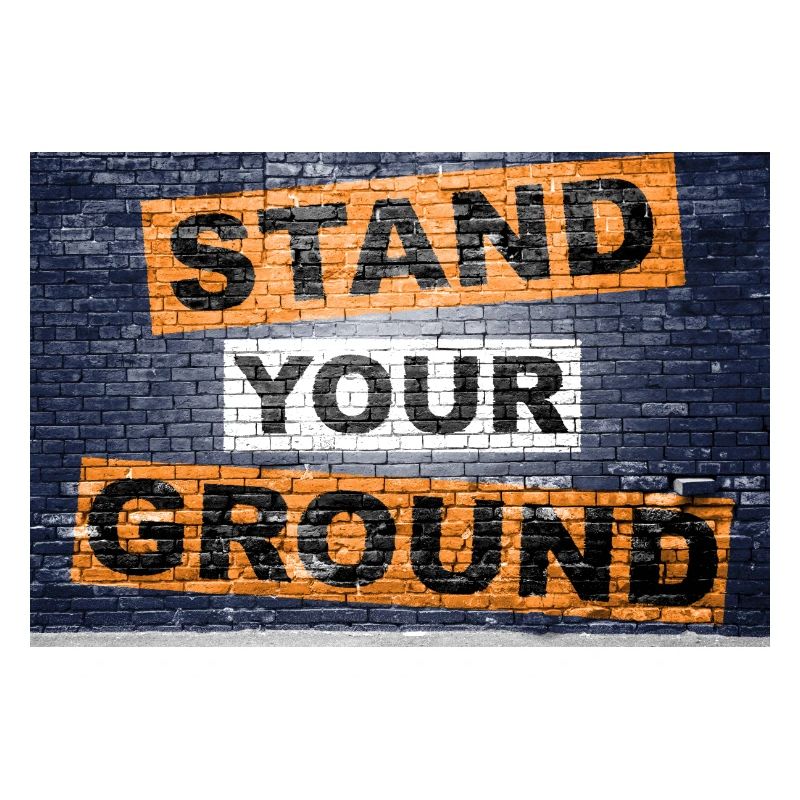 Stand Your Ground saying lettering Graffiti