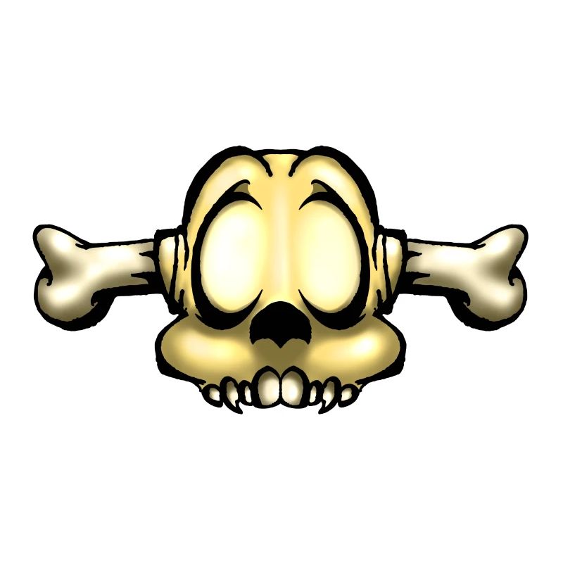 Schädel. Schädel mit Knochen durch den Kopf.