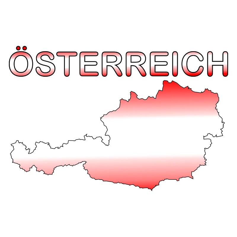 Österreich Karte Schrift