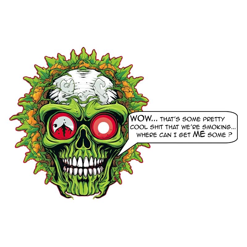 Marihuana - Comic Schädel