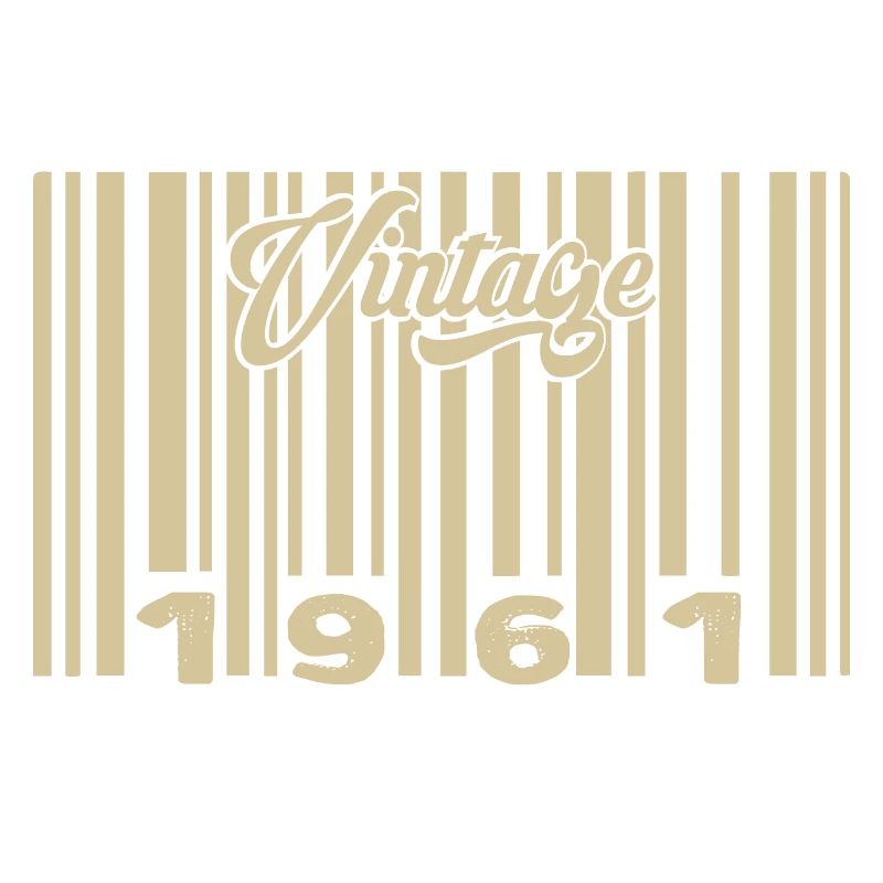 vintage 1961 Code barre 1961: Année 2025.