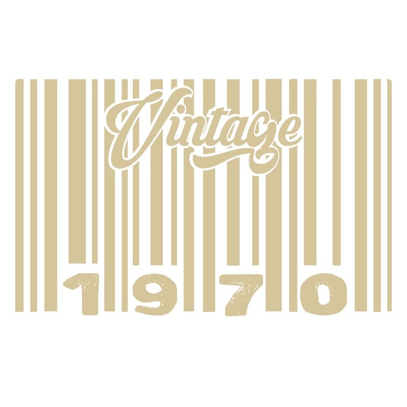 vintage 1970 Code barre 1970: Année 2025.