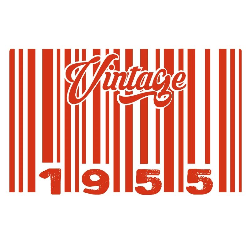 vintage 1955 né en 1955 70 ans bar code anniversai