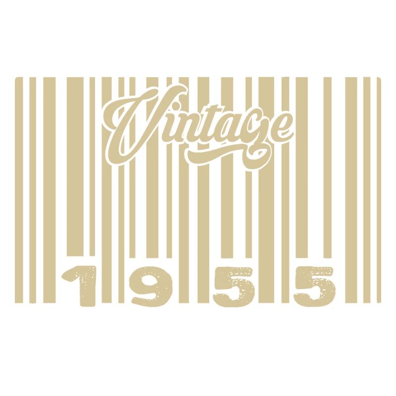vintage 1955 Code barre 1955: Année 2025.