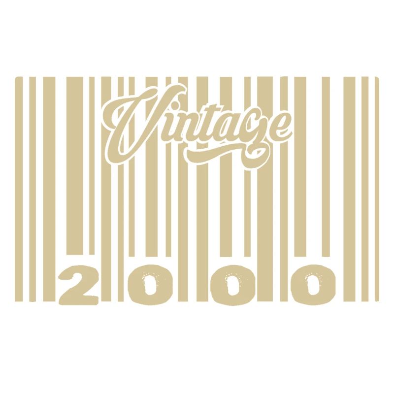 Vintage 2000 Barcode 2000: Jahr 2025.