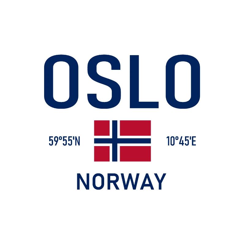 Oslo - Norway - Coordinates - Flag