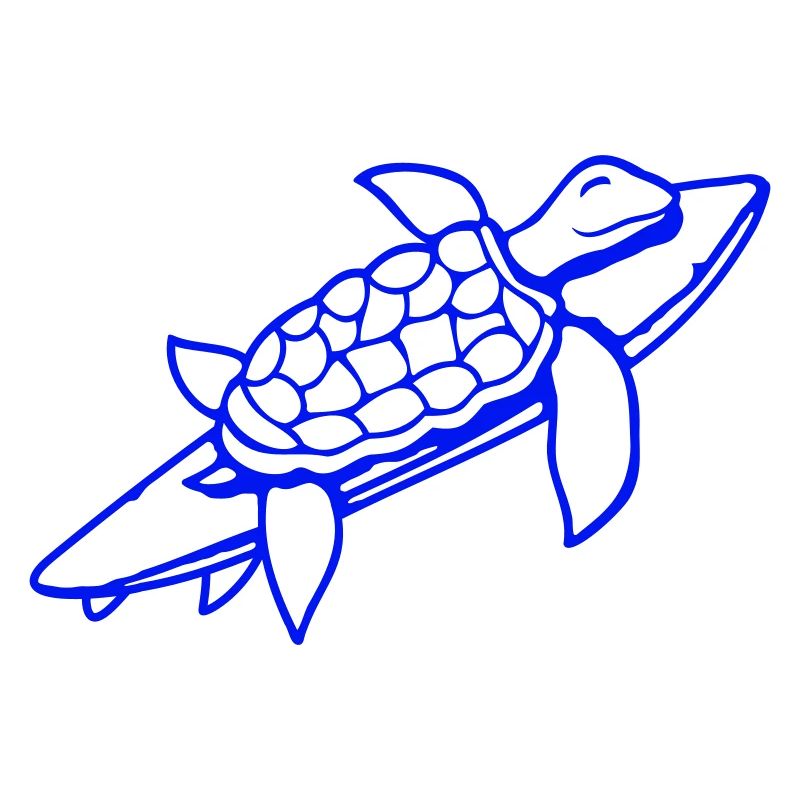 Water Turtle Surfboard Surfer Fun Surfing