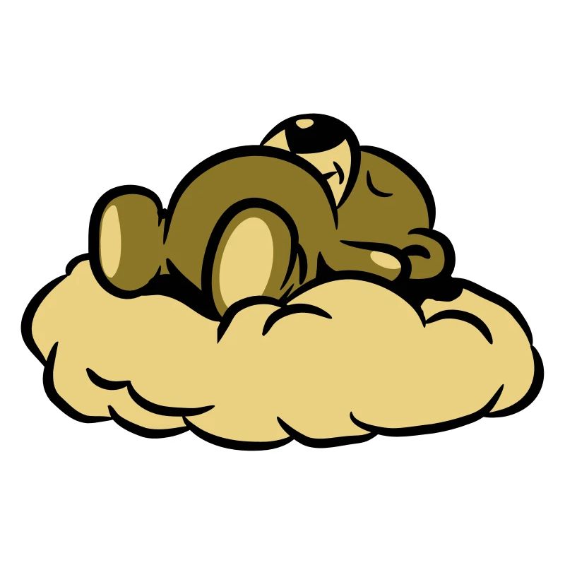Dream Teddy bear sleeping cloud