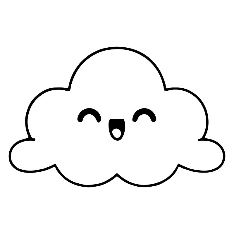 Sweet cloud with face Sweet cloud vector