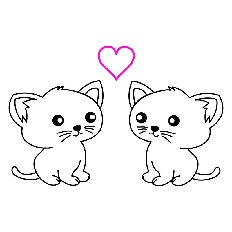 Les chats mignons adorent