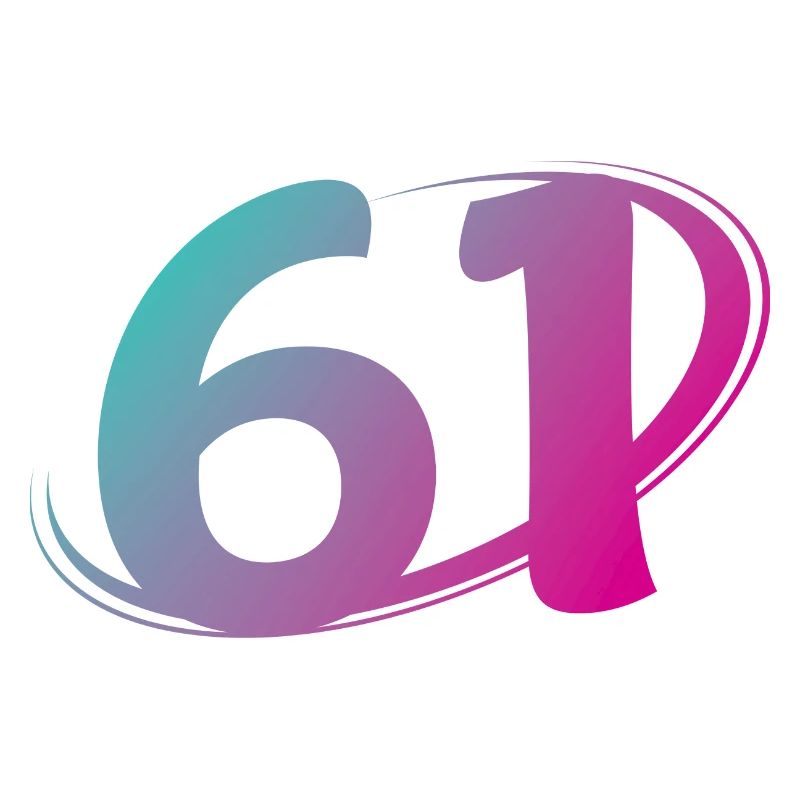 Nummer 61 mehrfarbig