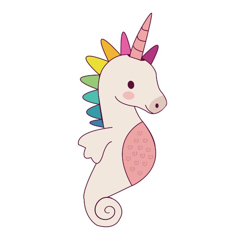Einhorn Seepferdchen Regenbogen süß Geschenk