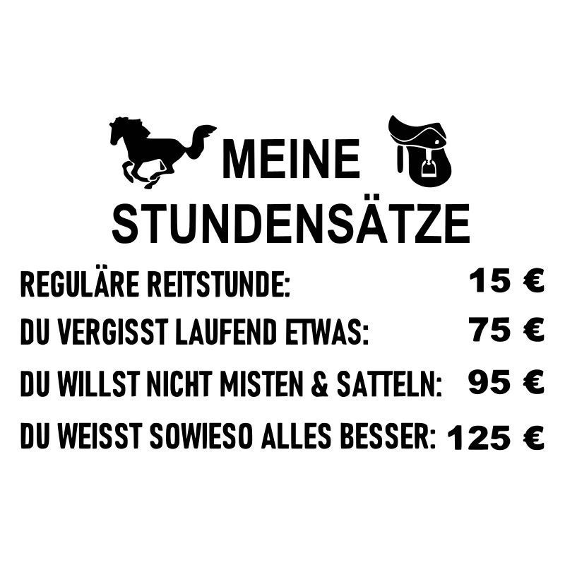 Stundensätze Reitlehrerin Reitlehrer