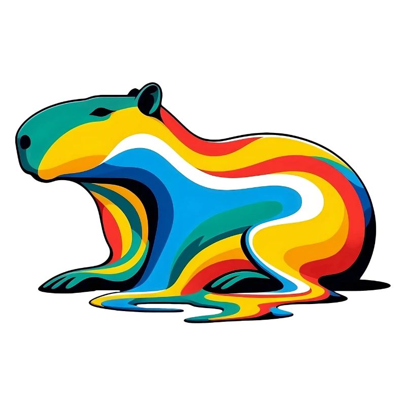 Schmelzendes Regenbogen-Capybara