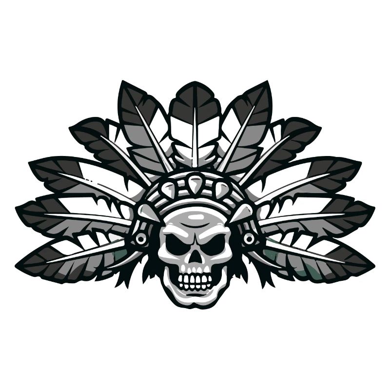 indianer aztek skull