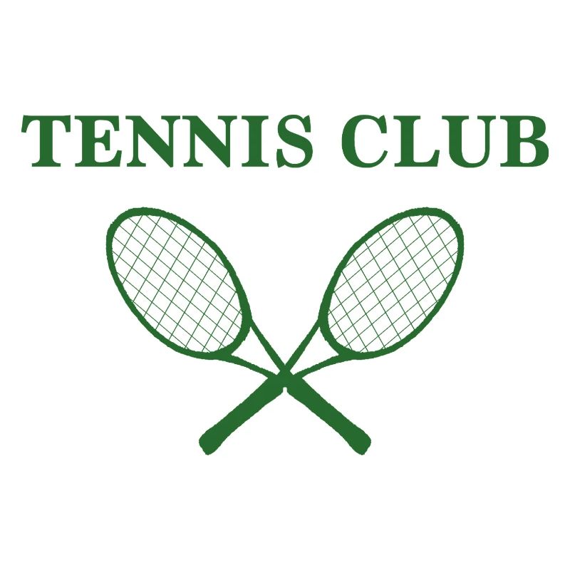 Tennisclub Emblem mit Schlägern