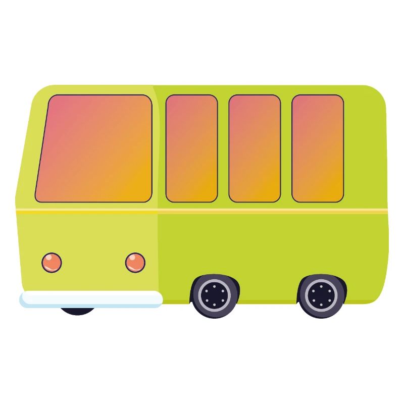 Der farbige Bus.