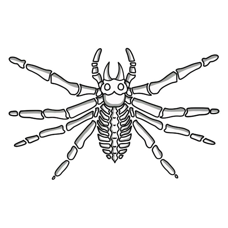 Spinne Halloween Skelett