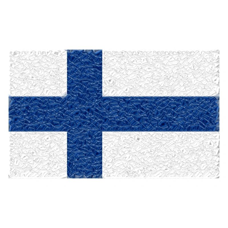 Finnland-Flagge Kristall