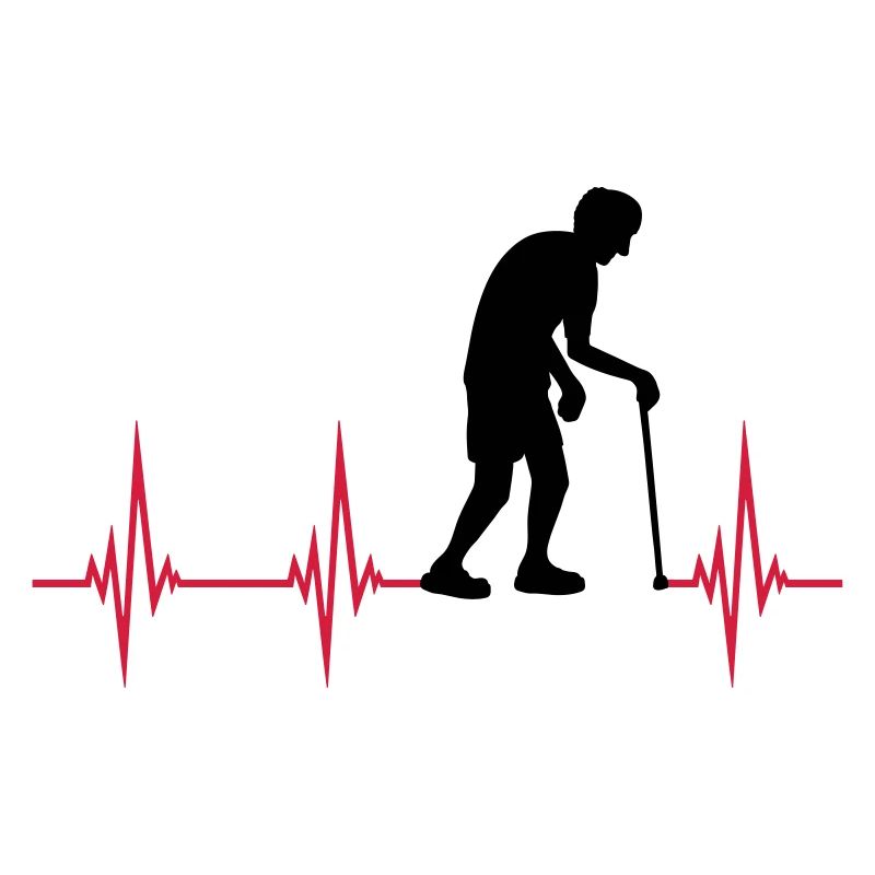 Herzschlag EKG Opa