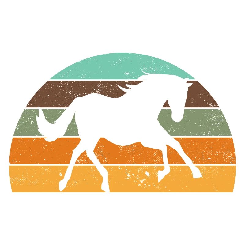 Pferd Retro Sunset