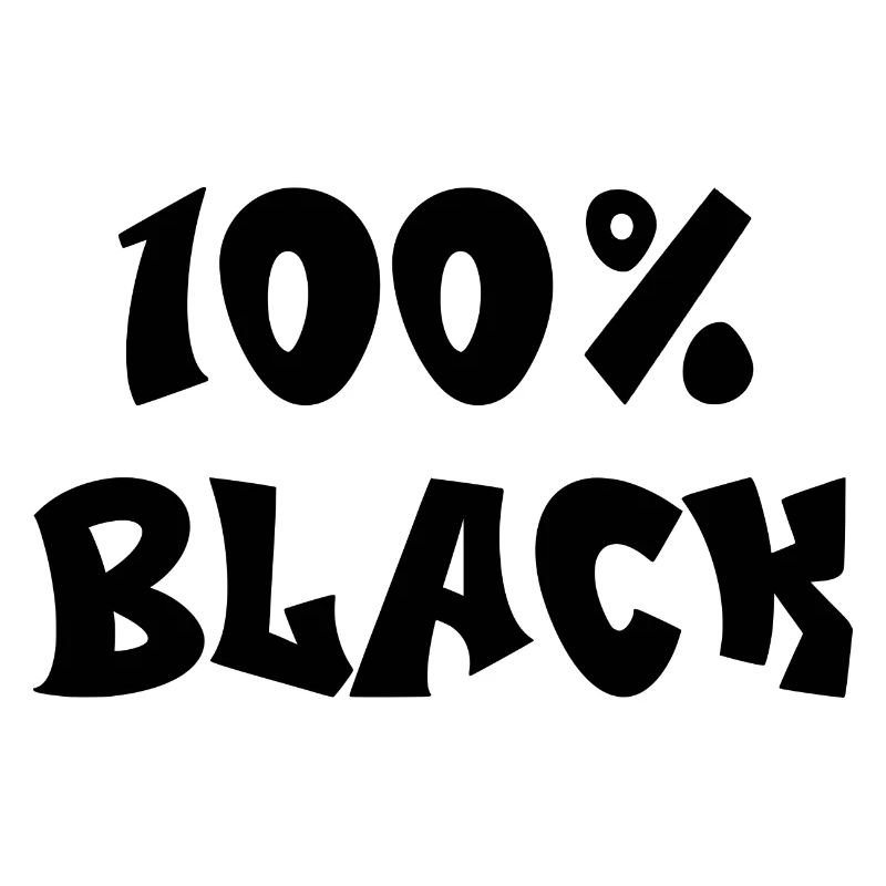 100% black
