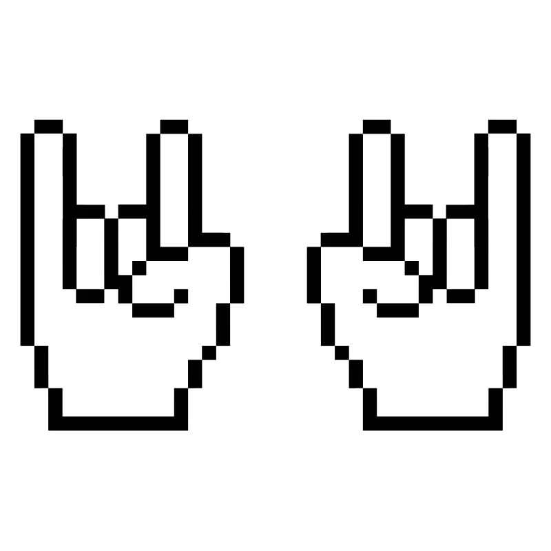Rock Pixel Hands