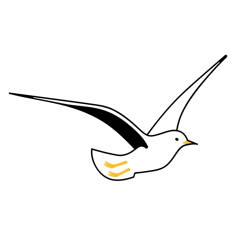 Möwe in deinen Farben
