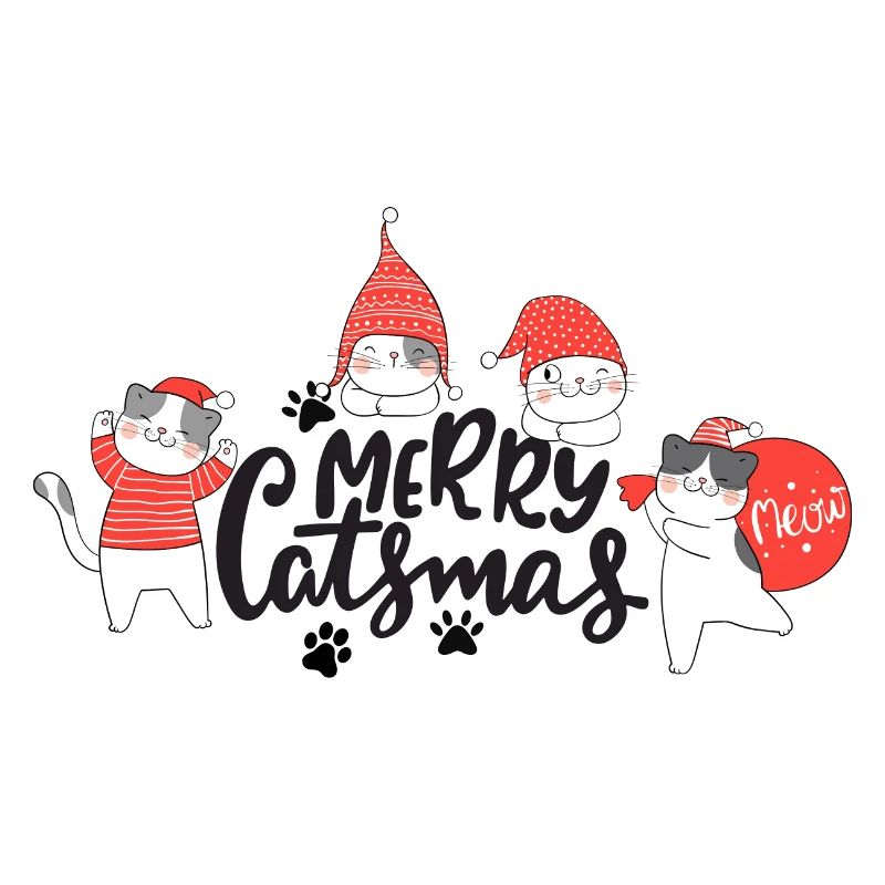 Lustige Weihnachtskatzen