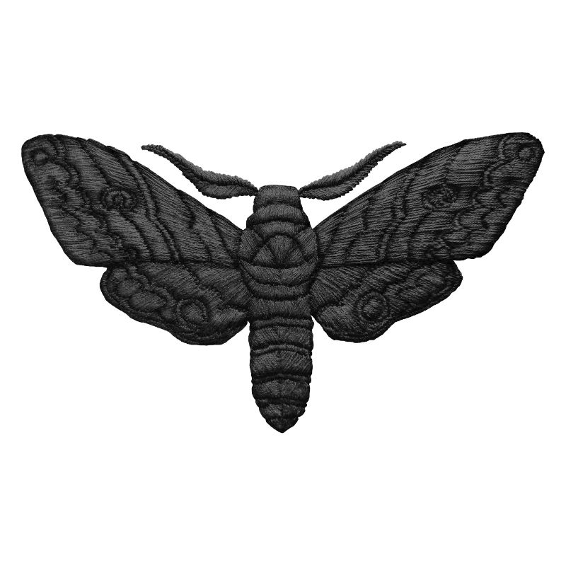 Black Moth – Mystical Embroidered Pattern