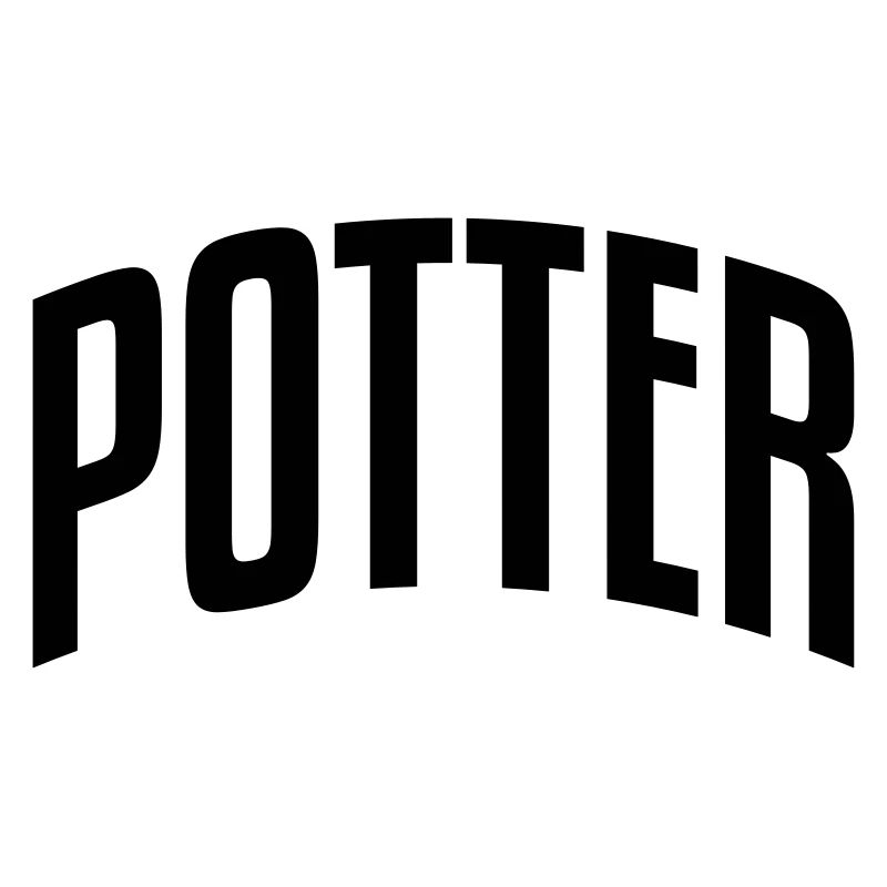 potter stylish arched text logo copy