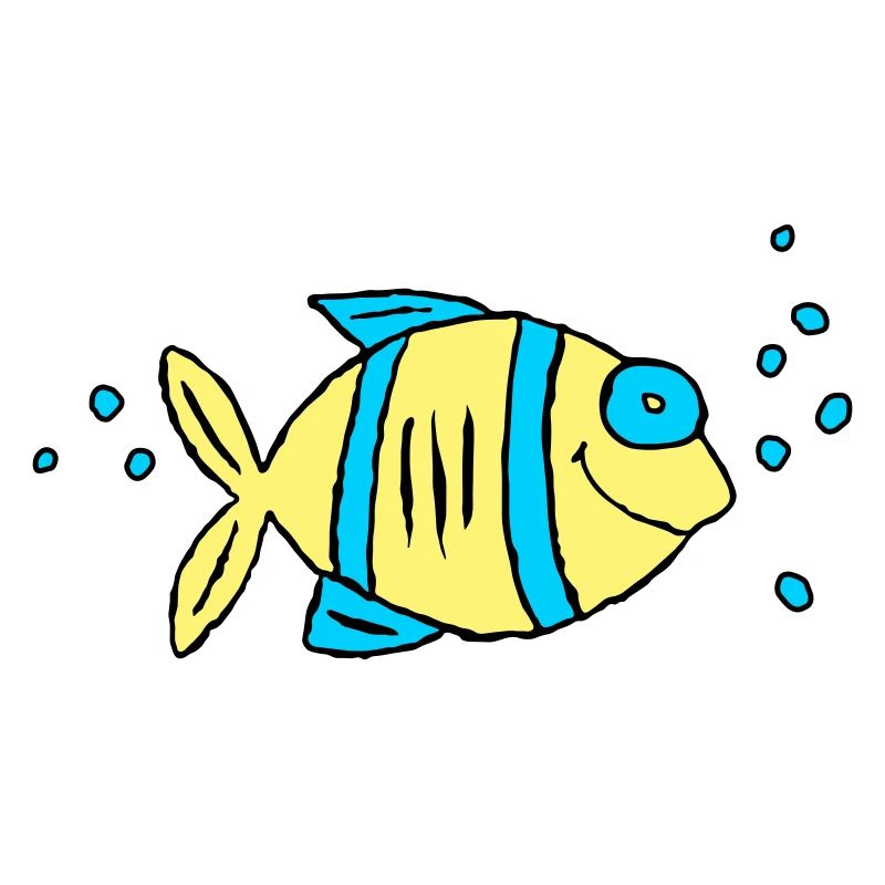 Poisson Cichlide Eau Mer Graffiti Dessin