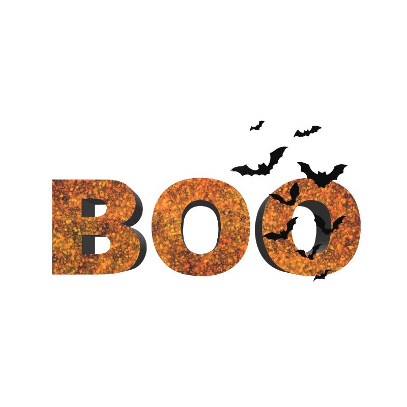 3D-Texte erschrecken "Boo"