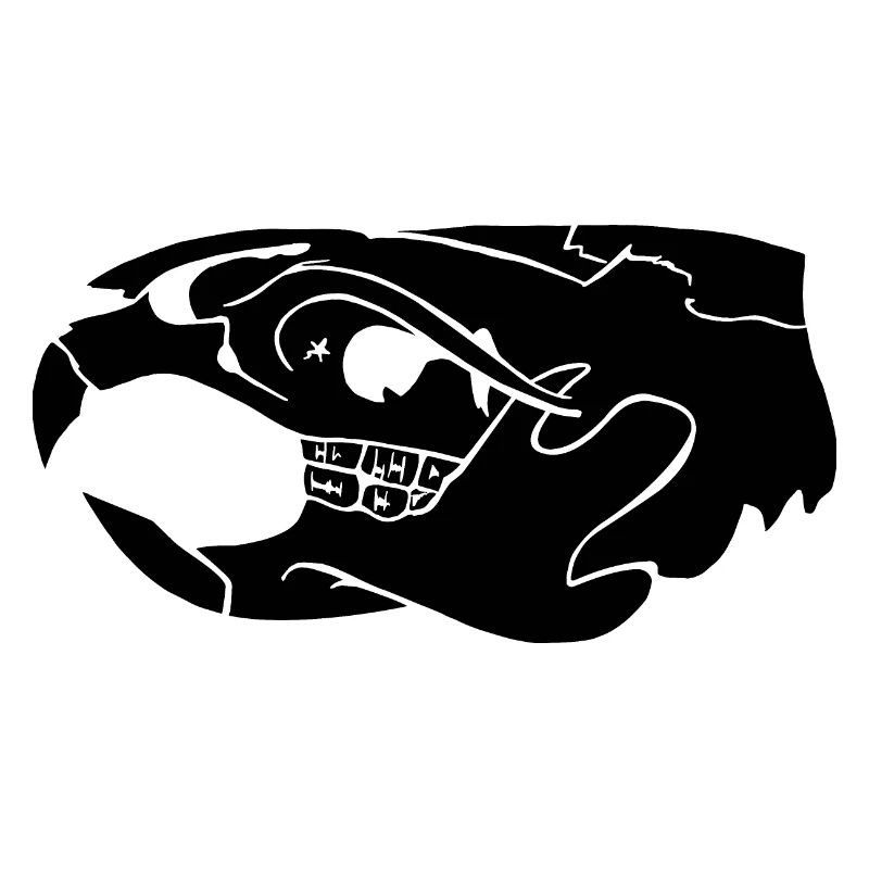 rat skull black