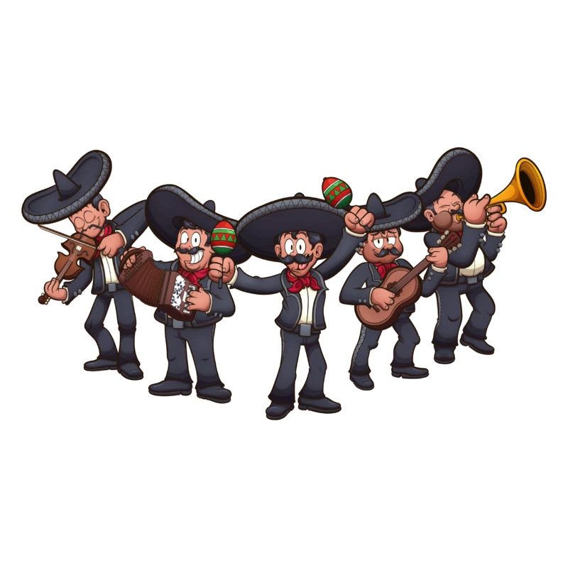 Cartoon Mariachi Band