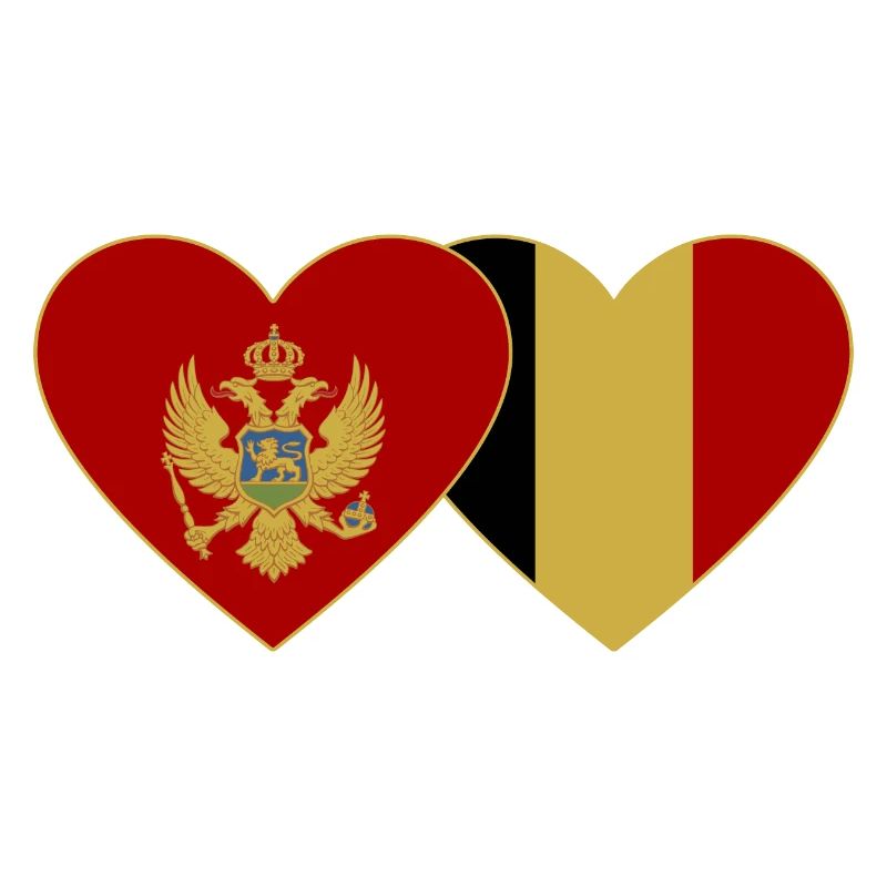 Montenegro Belgien Flagge