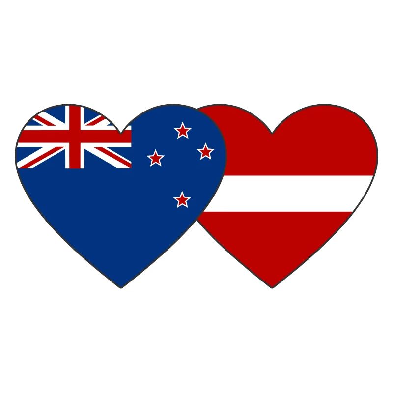 Neuseeland Lettland Flagge