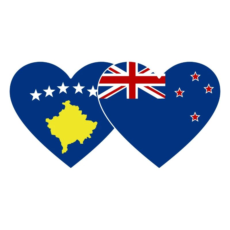 Kosovo Neuseeland Flagge