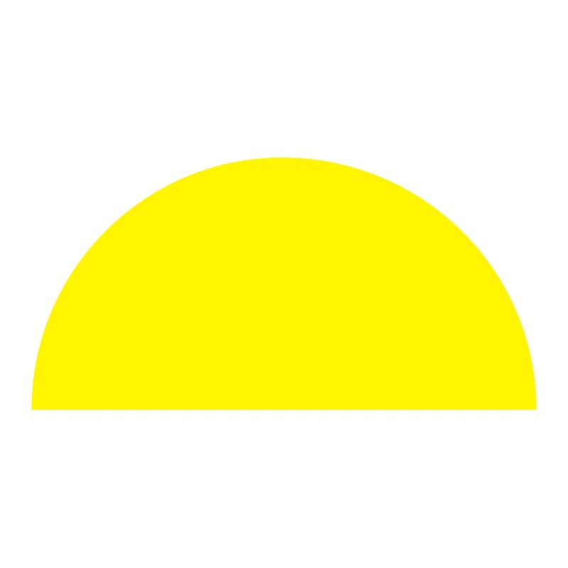 Semicircle / half circle (1c)