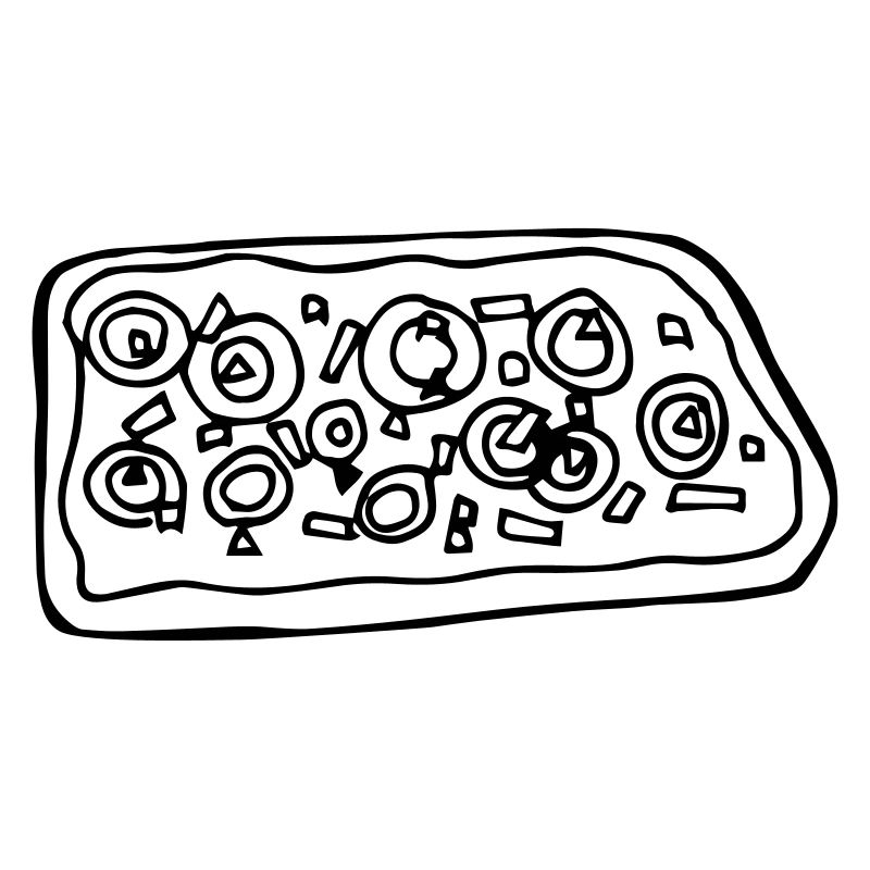 Pizza groß, Flammkuchen