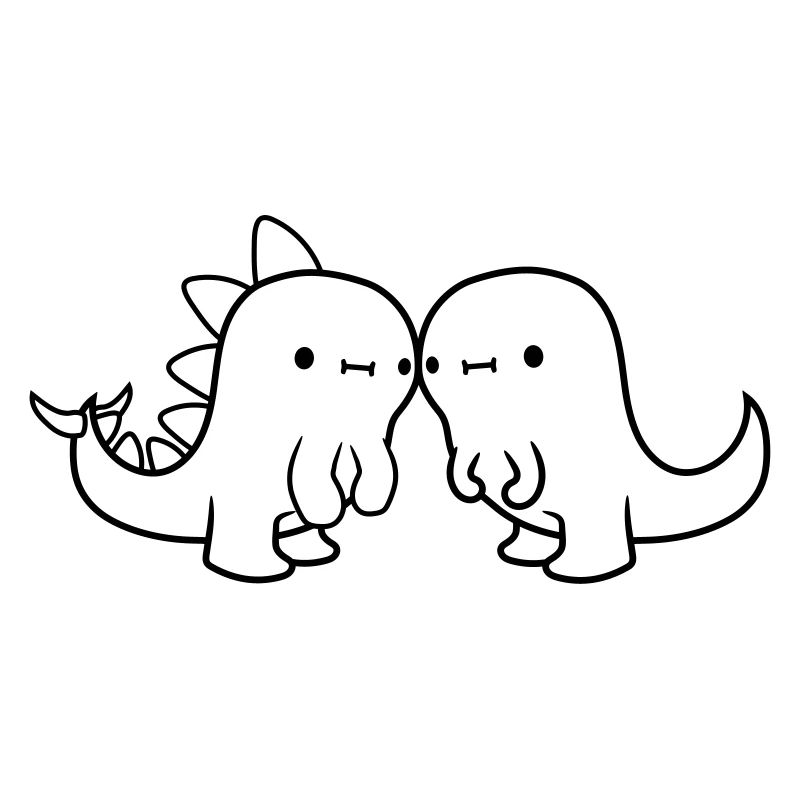 Verliebtes Dinosaurier Paerchen