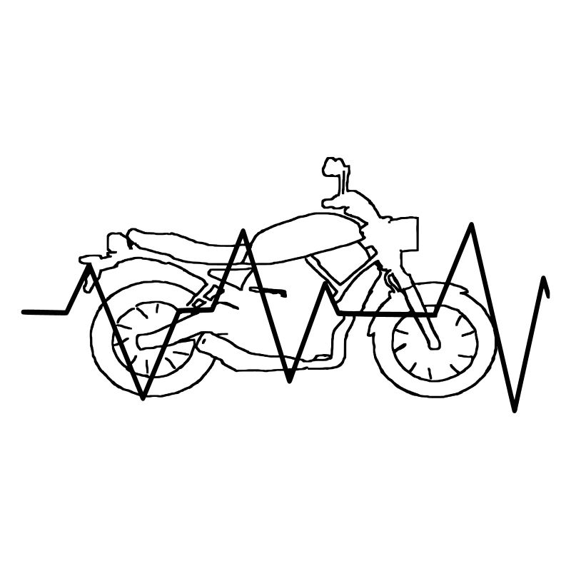 Motorrad Herzfrequenz Geschenk Geschenkidee