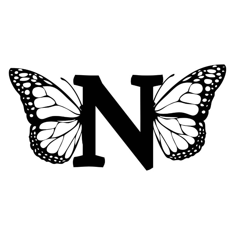 Buchstabe n Schmetterling