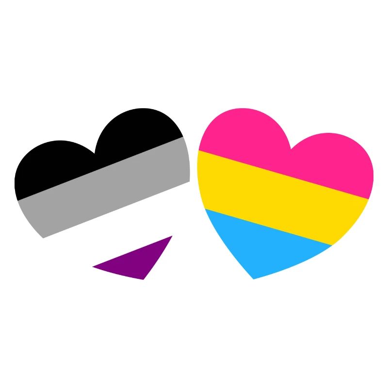 Asexuelle panromantische Herzen