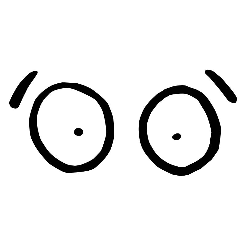 Erschrockene Augen
