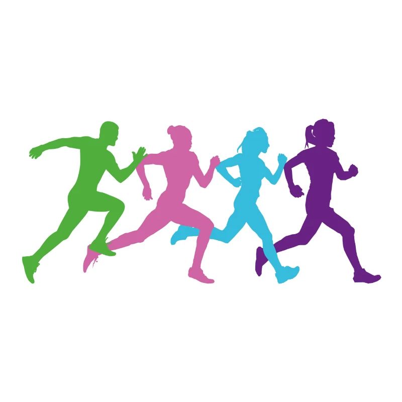 Laufgruppe farbig-bunt